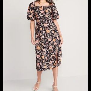 Size M Blue Summer Floral Dress